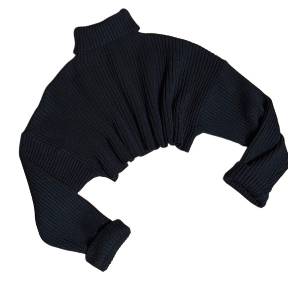 Zara cropped black turtleneck ribbed sweater
Sz S - Picture 4 of 8